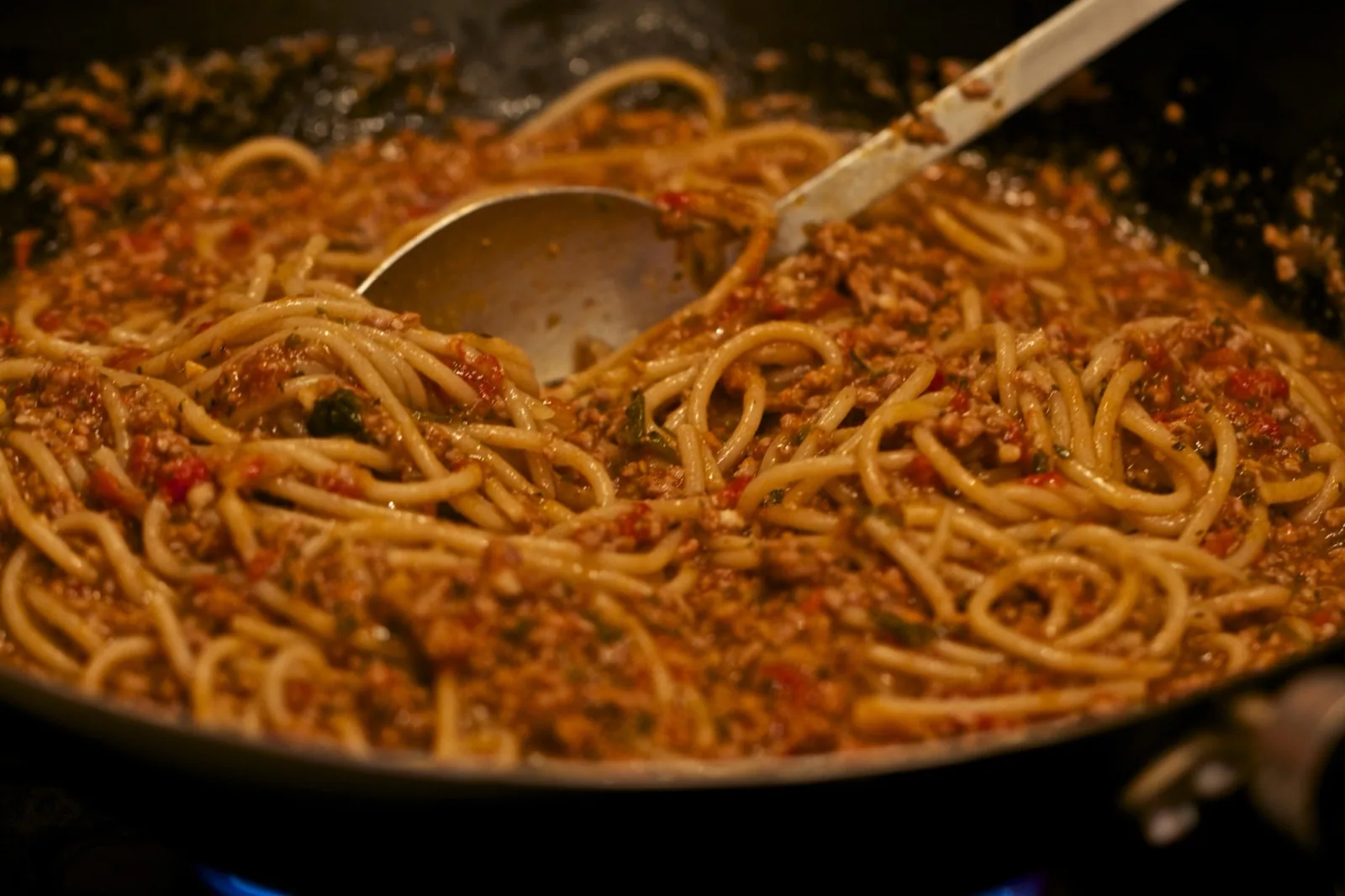 Wokban Keresztapa spagettije...