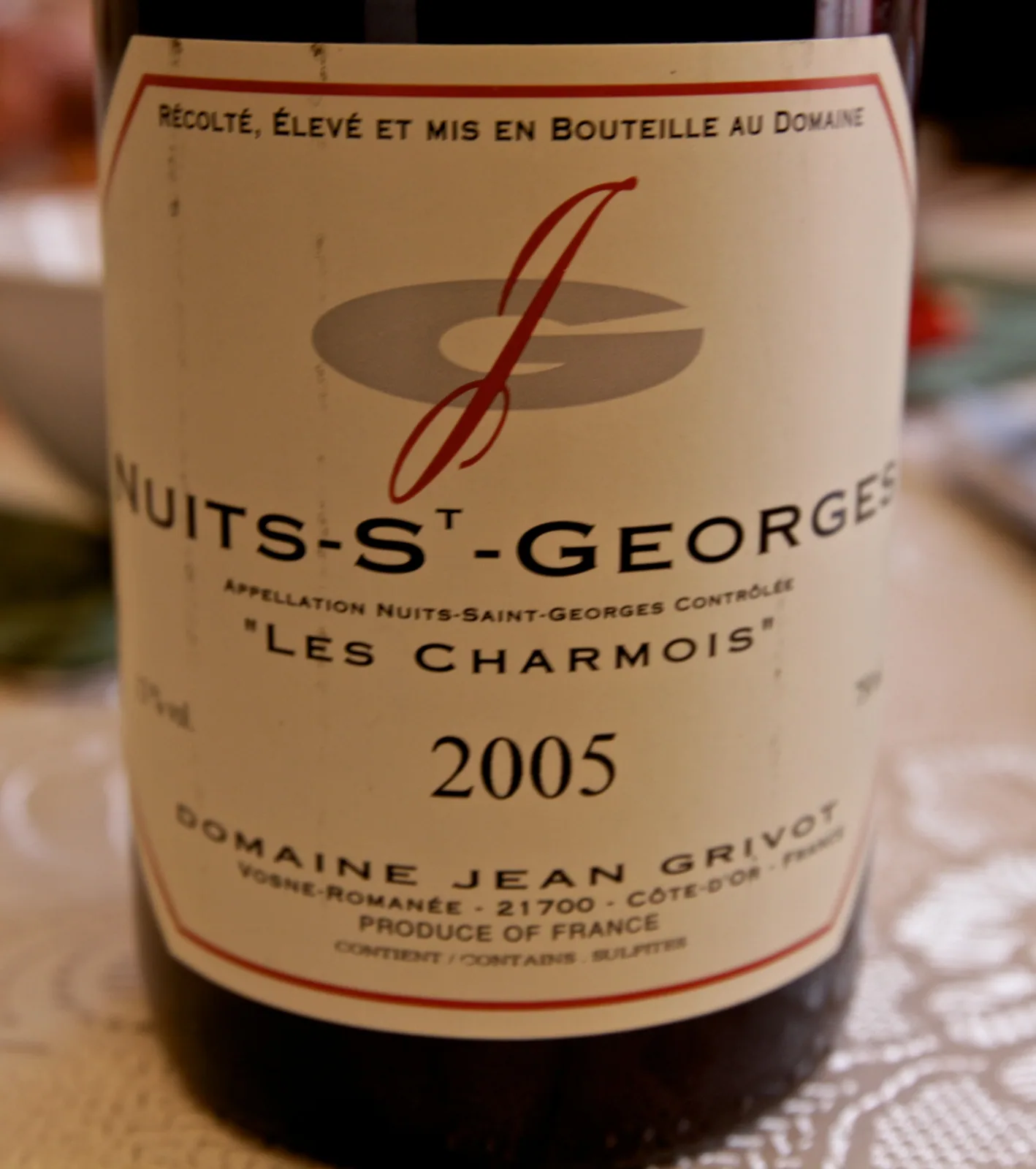 Jean Grivot Nuit St Georges 2005