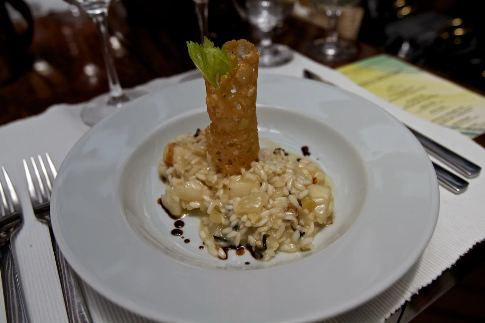 Körtés vajas rizottó parmezánnal